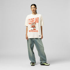 Cleveland Browns Mitchell & Ness Women's Logo Rise Boyfriend T-Shirt