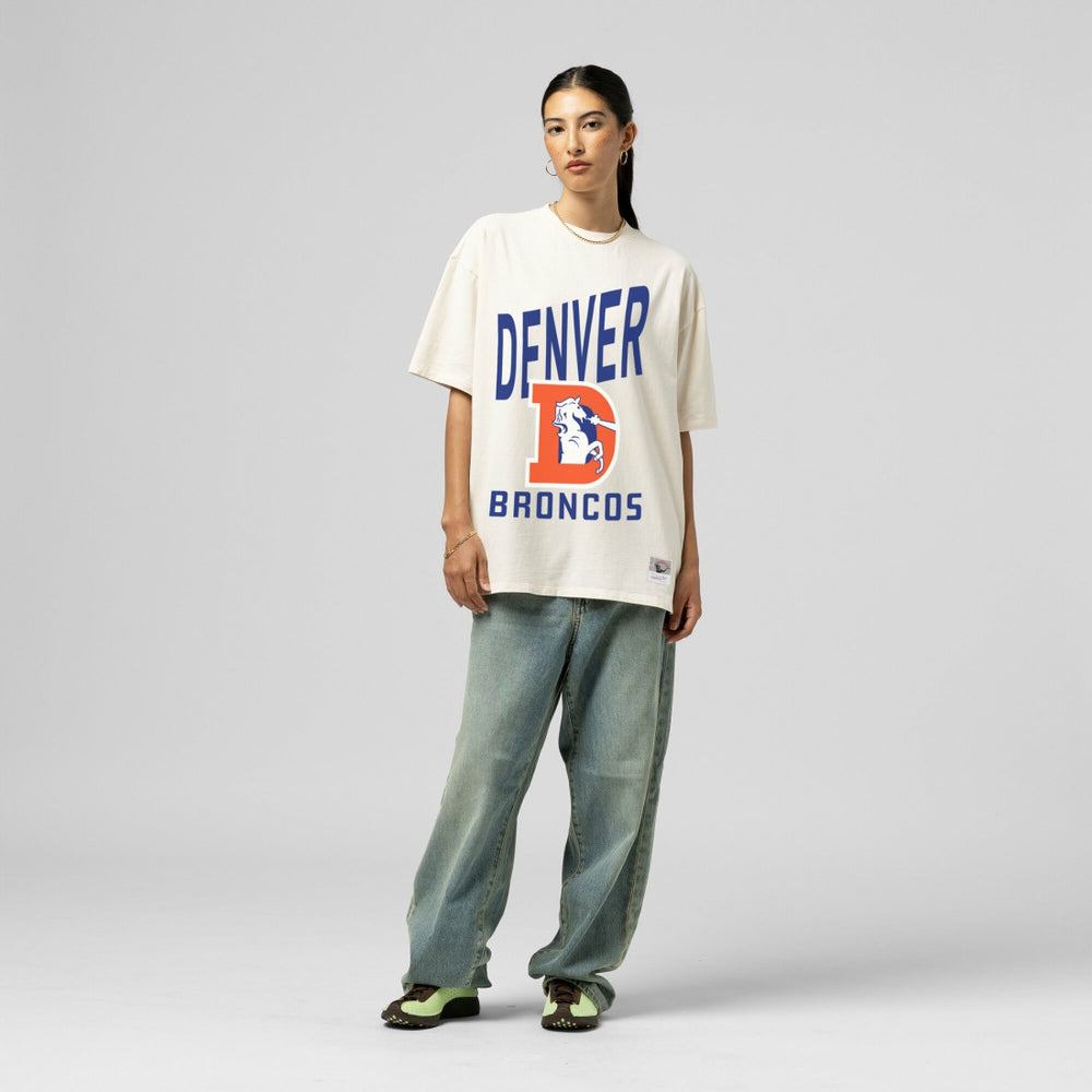 Denver Broncos Mitchell & Ness Women's Logo Rise Boyfriend T-Shirt