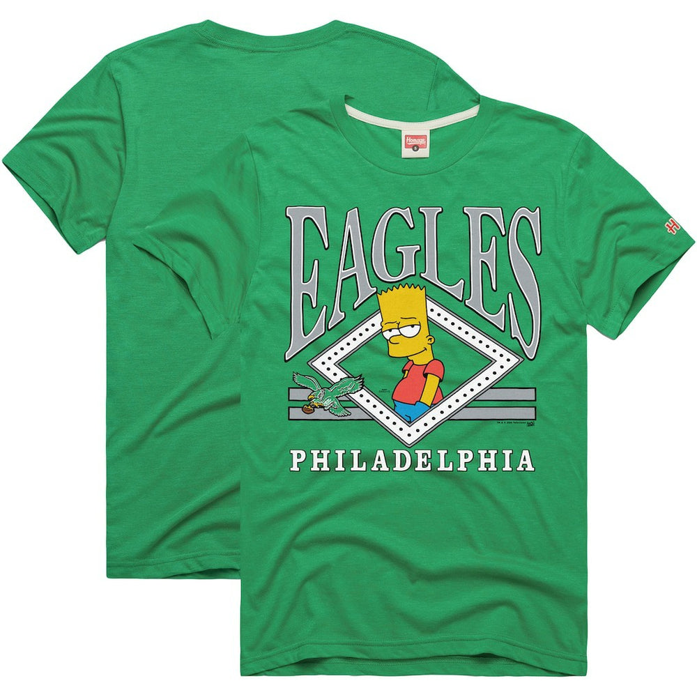 Philadelphia Eagles Homage x The Simpsons Unisex Tri-Blend T-Shirt