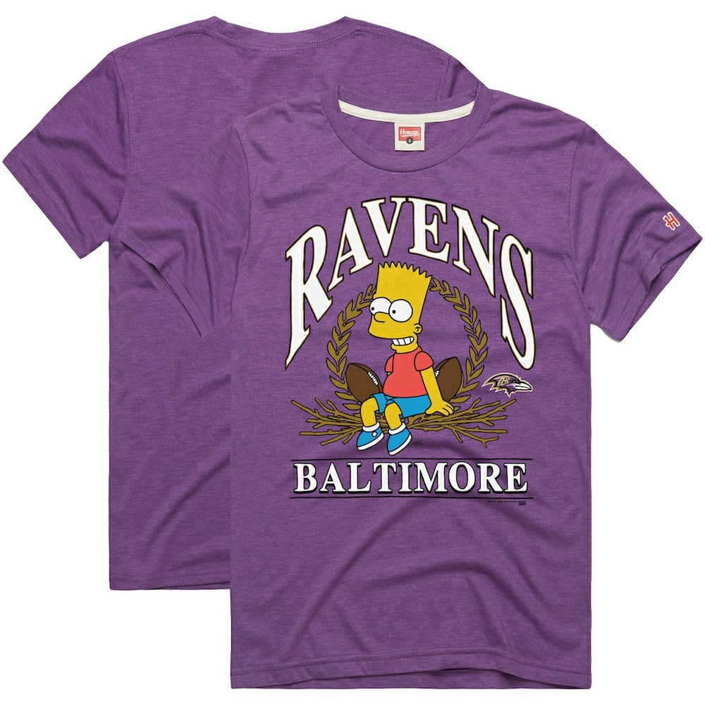 Baltimore Ravens Homage x The Simpsons Unisex Tri-Blend T-Shirt