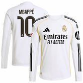 Kylian Mbappé Real Madrid 2025/26 Home Long Sleeve Player Jersey White - Adidas
