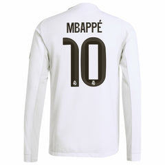 Kylian Mbappé Real Madrid 2025/26 Home Long Sleeve Player Jersey White - Adidas