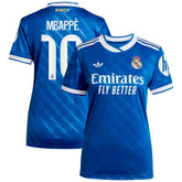 Kylian Mbappé Real Madrid Women's 2025/26 Third Replica Player Jersey Blue - Adidas