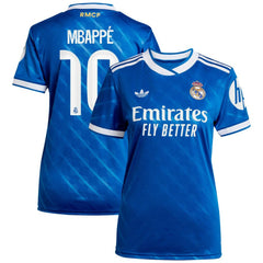 Kylian Mbappé Real Madrid Women's 2025/26 Third Replica Player Jersey Blue - Adidas