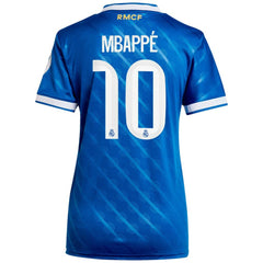 Kylian Mbappé Real Madrid Women's 2025/26 Third Replica Player Jersey Blue - Adidas