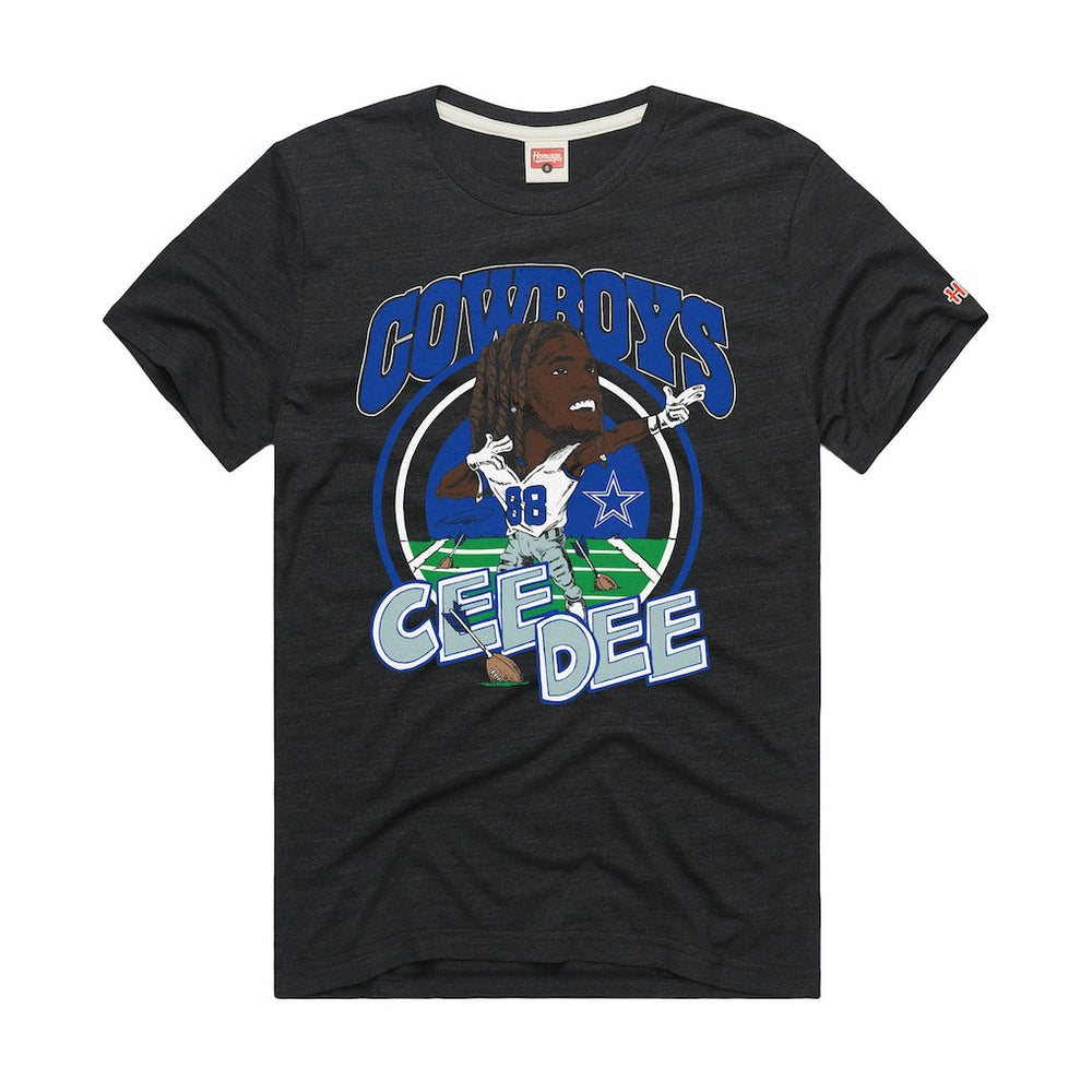 Dallas Cowboys CeeDee Lamb Homage Unisex Caricature Player Graphic Tri-Blend T-Shirt