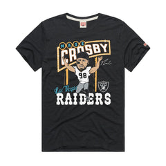 Las Vegas Raiders Maxx Crosby Homage Unisex Caricature Player Graphic Tri-Blend T-Shirt