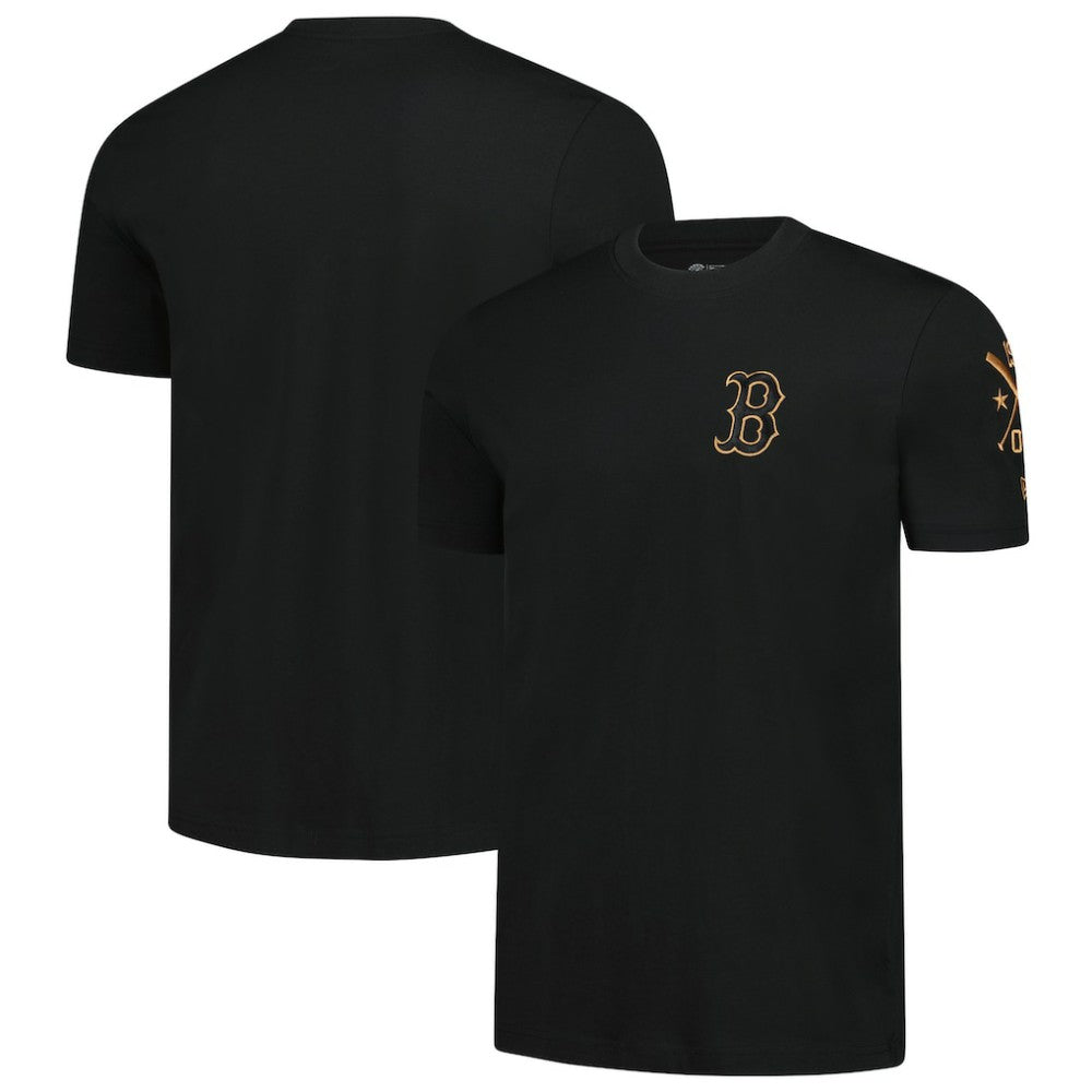 Boston Red Sox New Era Bronze Logo with Cross Bats Established T-Shirt | MLB Near me