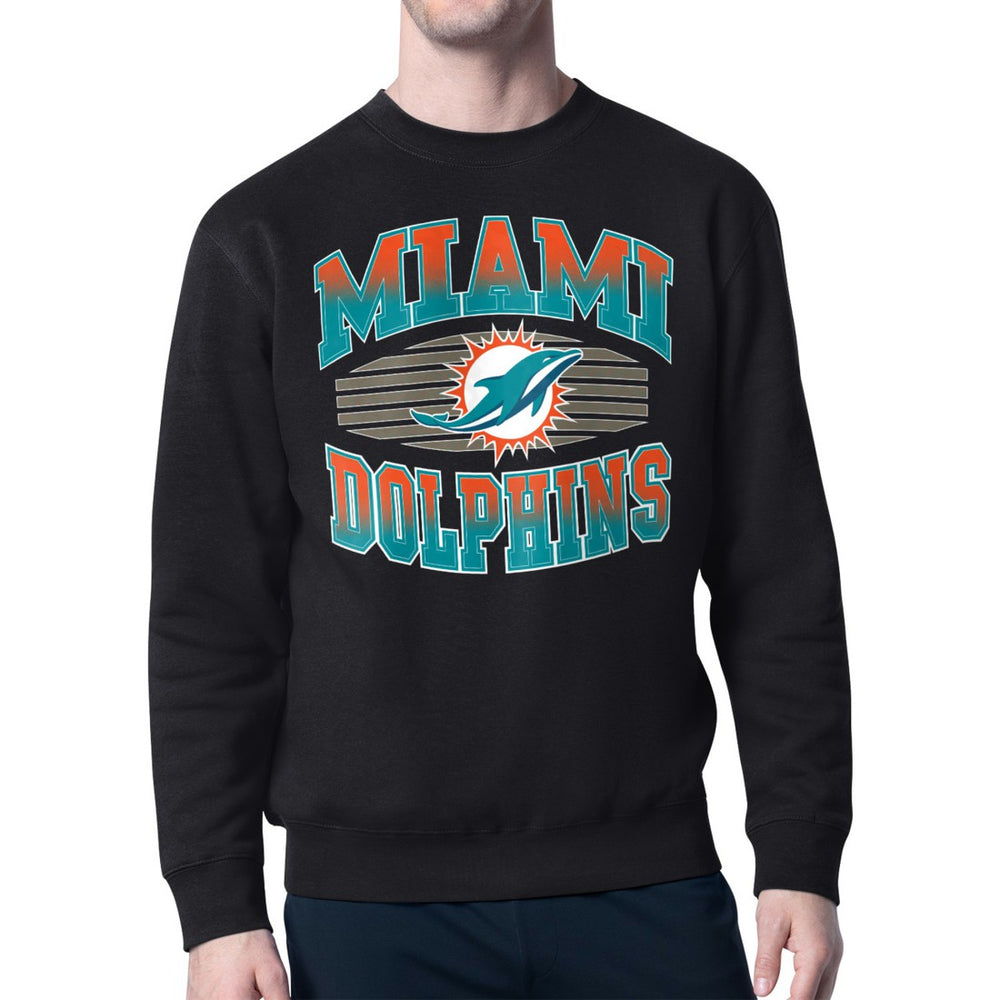 Miami Dolphins Starter Team Grit Graphic Fleece Pullover Sweatshirt