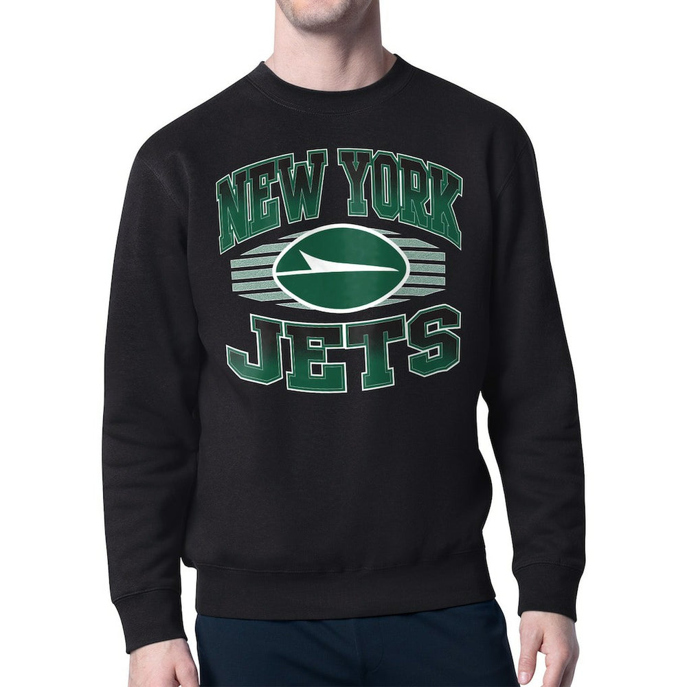 New York Jets Starter Team Grit Graphic Fleece Pullover Sweatshirt