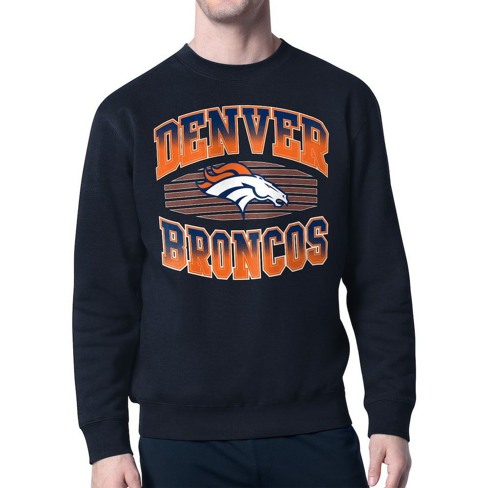 Denver Broncos Starter Team Grit Graphic Fleece Pullover Sweatshirt