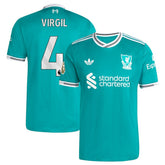 Virgil van Dijk Liverpool 2025/26 Third Player Jersey Green - Adidas