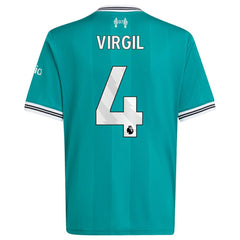 Virgil van Dijk Liverpool Youth 2025/26 Third Replica Player Jersey Green - Adidas