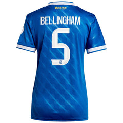 Jude Bellingham Real Madrid Women's 2025/26 Third Replica Player Jersey Blue - Adidas