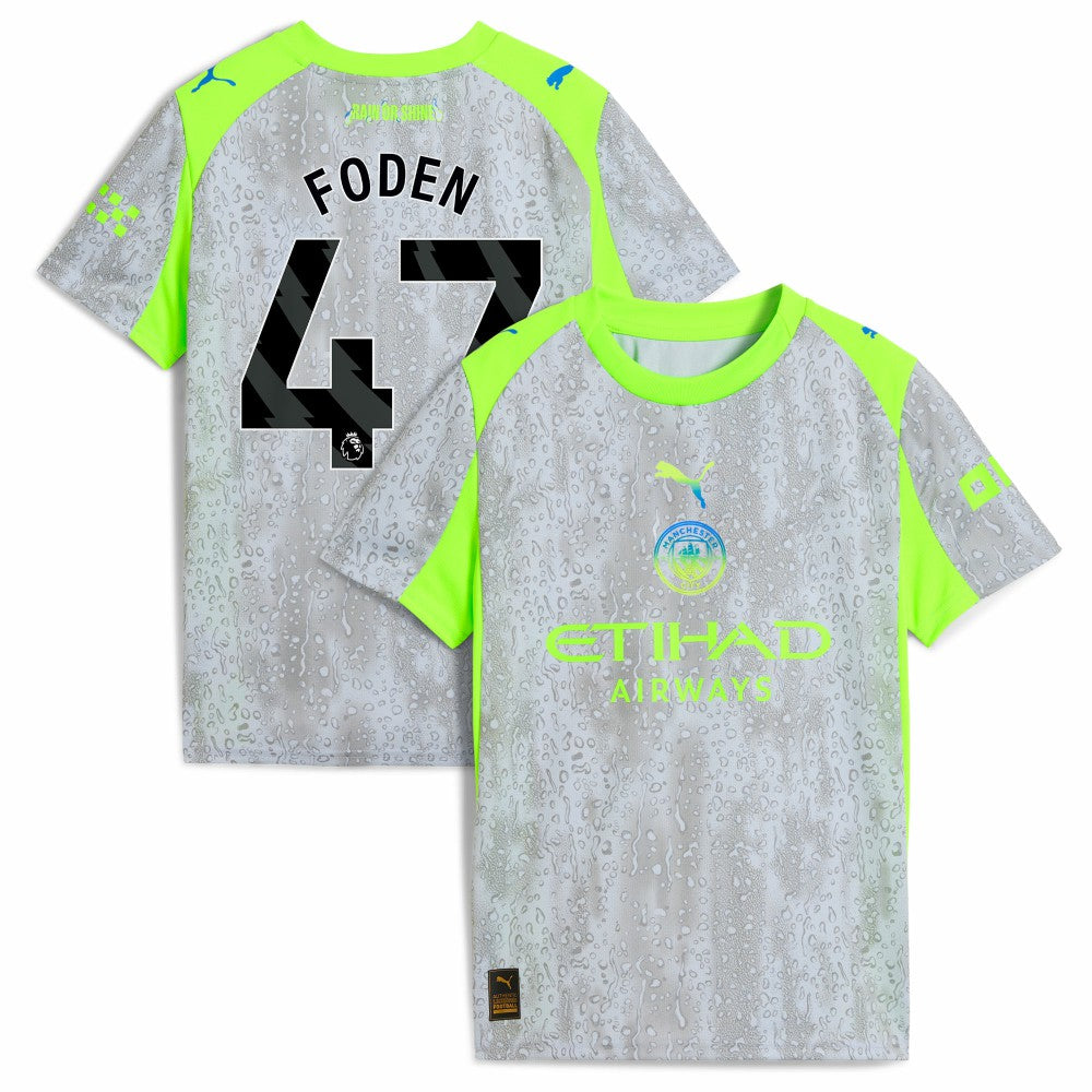 Manchester City Youth 2025/26 Third Replica Jersey Green/Neon Green - Puma