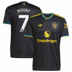 Mason Mount Manchester United 2025/26 Third Replica Player Jersey Black - Adidas