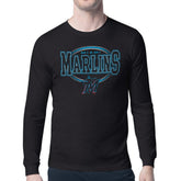 Miami Marlins Starter Team Track Graphic Long Sleeve T-Shirt | MLB New