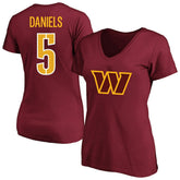 Washington Commanders Fanatics Jayden Daniels Women's Plus Size Name & Number T-Shirt