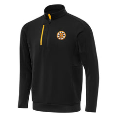 Boston Bruins Antigua Generation Quarter-Zip Pullover Top On Sale