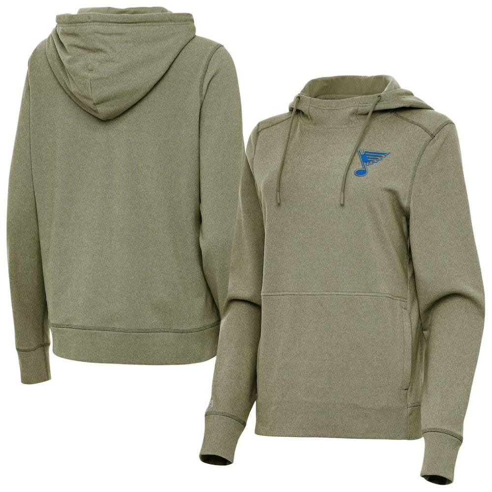 St. Louis Blues Antigua Women's Justice Pullover Hoodie Discount