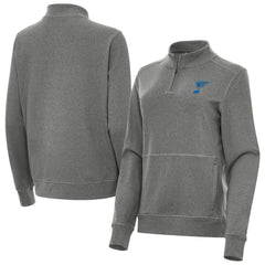 St. Louis Blues Antigua Women's Crush Quarter-Zip Pullover Outlet