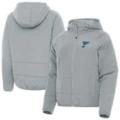 St. Louis Blues Antigua Women's Raglan Universe Full-Zip Hooded Jacket Sale