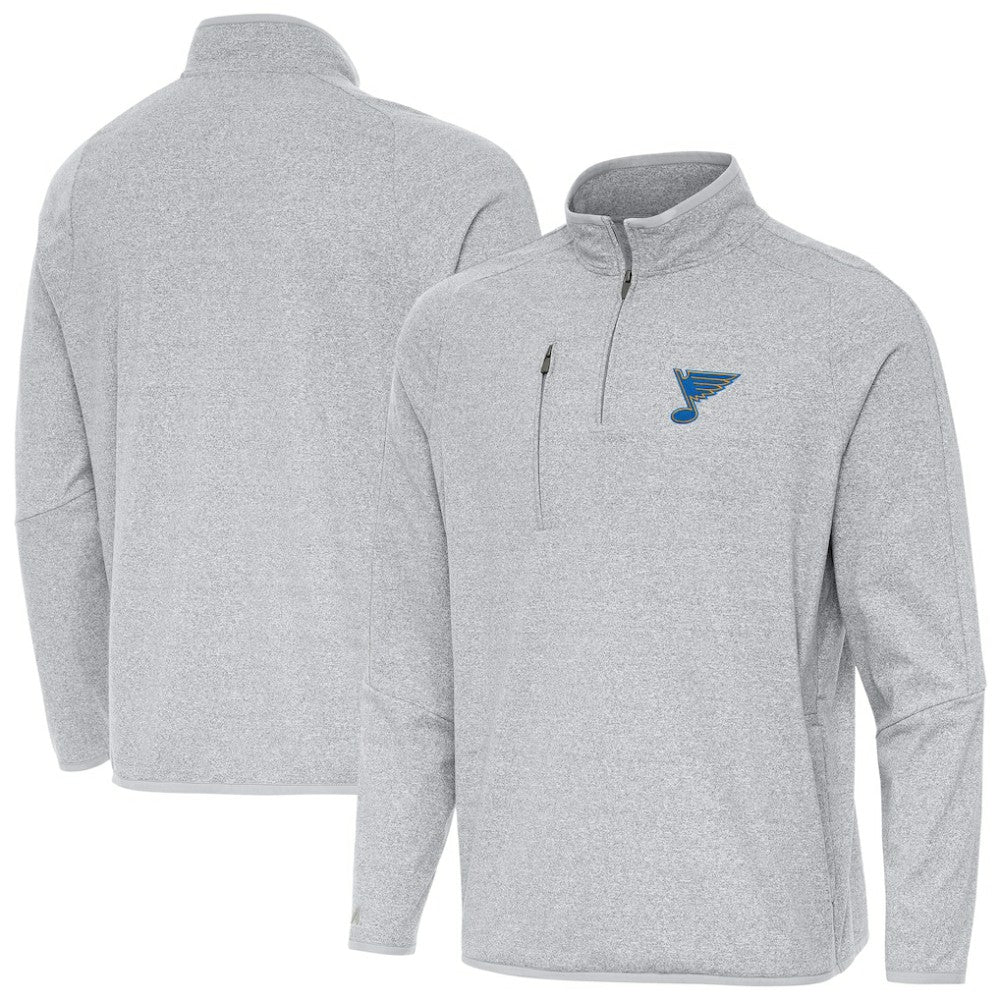St. Louis Blues Antigua Certain Tri-Blend Quarter-Zip Top Sale