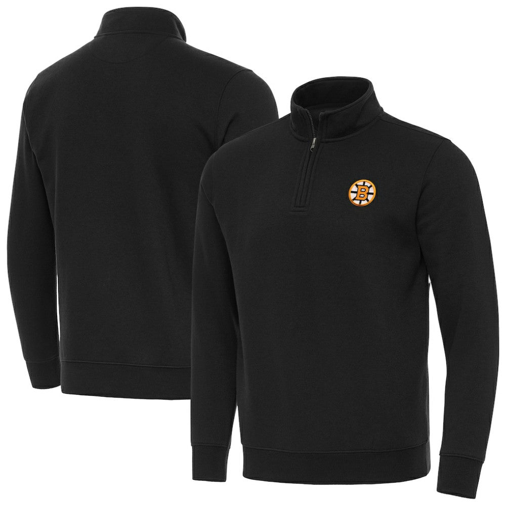 Boston Bruins Antigua Victory Quarter-Zip Pullover Top Online