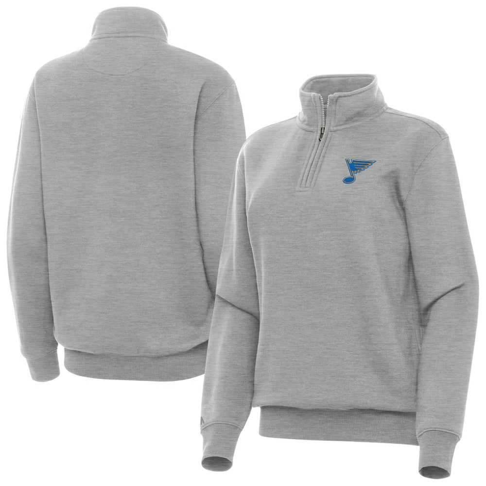 St. Louis Blues Antigua Women's Victory Quarter-Zip Pullover Top Outlet