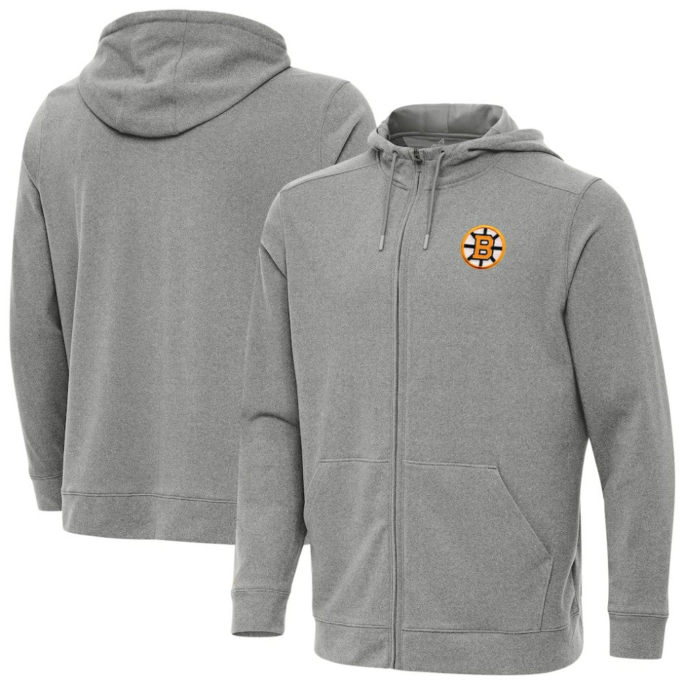 Boston Bruins Antigua Effortless Full-Zip Hoodie Discount