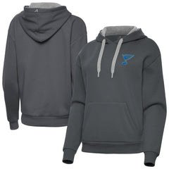 St. Louis Blues Antigua Women's Victory Pullover Hoodie On Sale