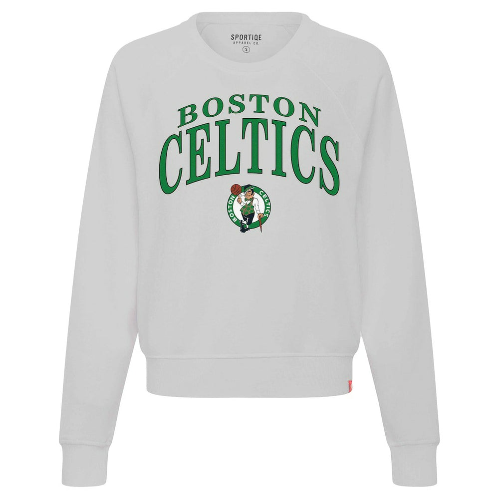 Boston Celtics Sportiqe Women's Genuine Issue Collection Ashlyn Cropped Sweatshirt On Sale