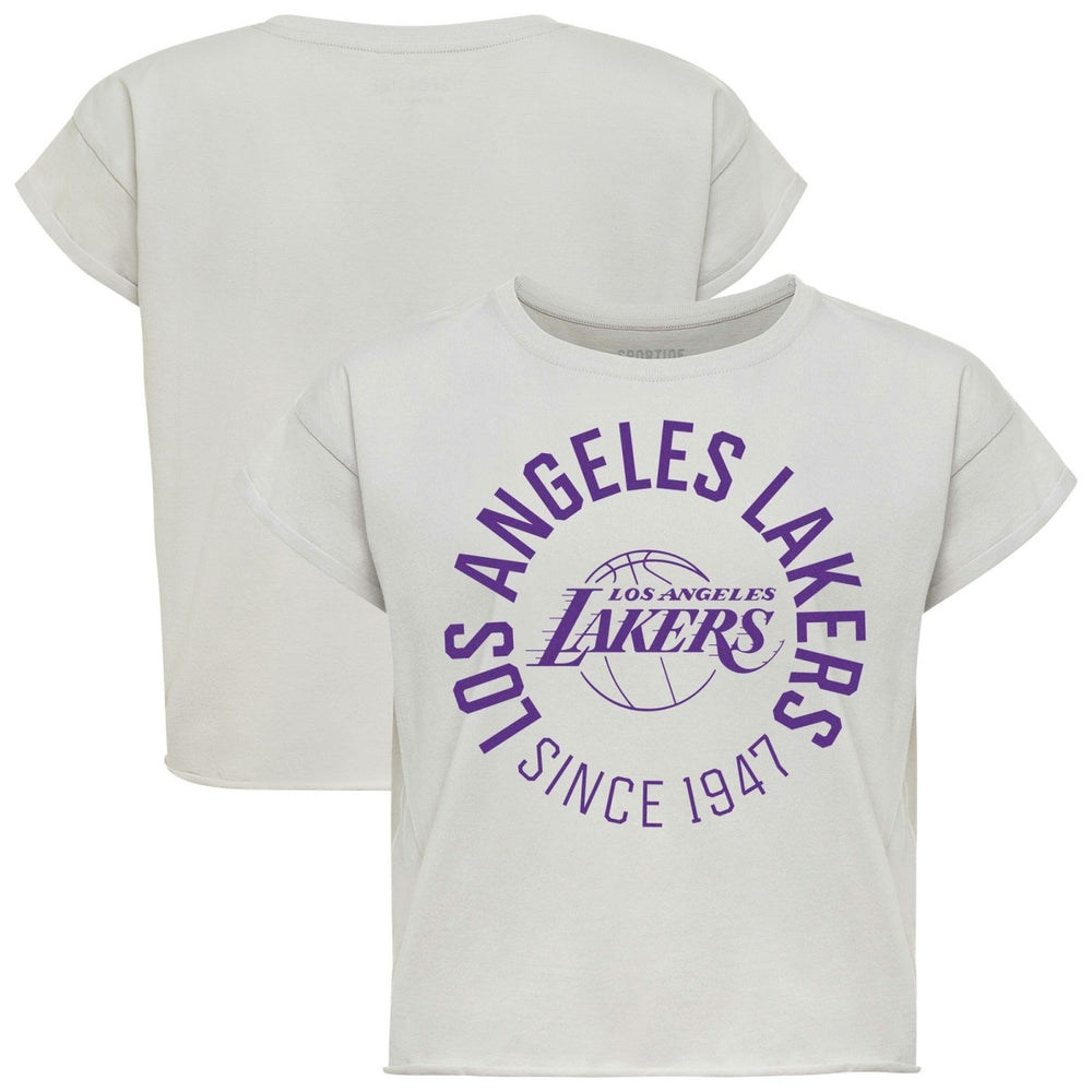 Los Angeles Lakers Sportiqe Women's Cropped Genuine Issue Collection Alana T-Shirt Online
