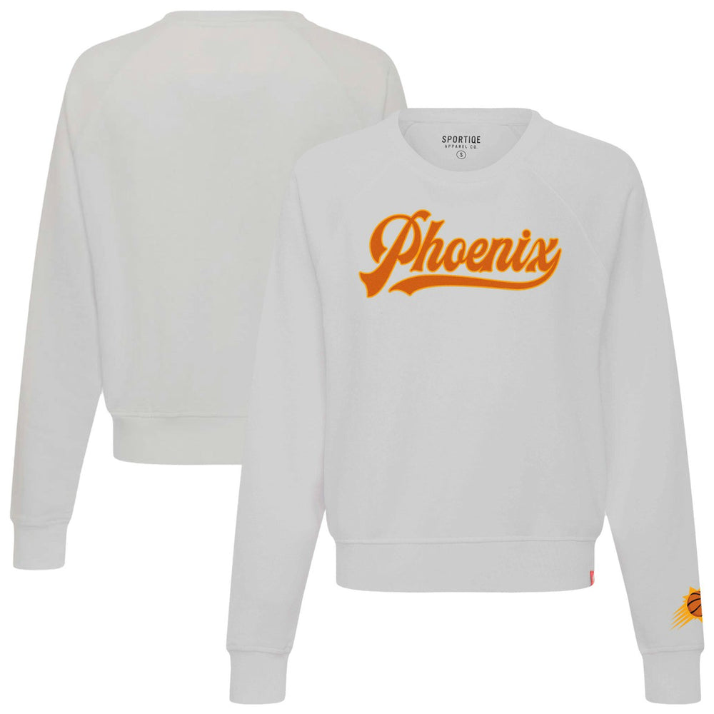 Phoenix Suns Sportiqe Women's Genuine Issue Collection Ashlyn Raglan Sweatshirt On Sale