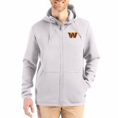 Washington Commanders Cutter & Buck Roam Epic Comfort Recycled Full-Zip Hoodie Jacket