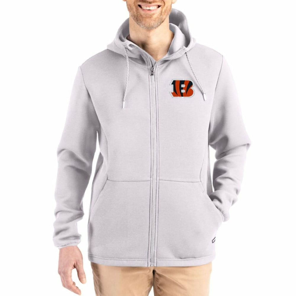 Cincinnati Bengals Cutter & Buck Roam Epic Comfort Recycled Full-Zip Hoodie Jacket