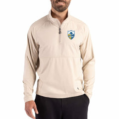 Los Angeles Chargers Cutter & Buck Adapt Eco Knit Hybrid Recycled Quarter-Zip Jacket