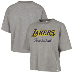 Los Angeles Lakers '47 Women's Pivot Drop Needle Cropped T-Shirt Outlet