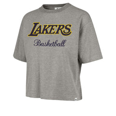 Los Angeles Lakers '47 Women's Pivot Drop Needle Cropped T-Shirt Outlet