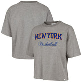 New York Knicks '47 Women's Pivot Drop Needle Cropped T-Shirt Outlet