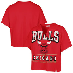 Chicago Bulls '47 Women's Elation Oversized Notch Neck T-Shirt sale On Sale
