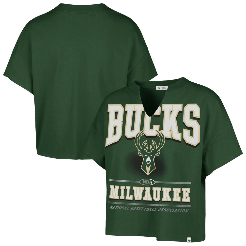 Milwaukee Bucks '47 Women's Elation Oversized Notch Neck T-Shirt Online