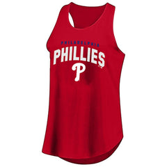 Philadelphia Phillies Profile Women's Plus Size Wordmark Racerback Scoop Neck Tank Top | MLB New