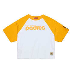 San Diego Padres Mitchell & Ness Women's Cropped Raglan Boxy T-Shirt | MLB Sale