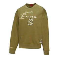 Atlanta Braves Mitchell & Ness Women's Oversized Crewneck Sweatshirt | MLB Discount