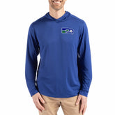 Seattle Seahawks Cutter & Buck Coastline Epic Comfort Eco Recycled Long Sleeve Hoodie T-Shirt