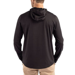 Cleveland Browns Cutter & Buck Coastline Epic Comfort Eco Recycled Long Sleeve Hoodie T-Shirt