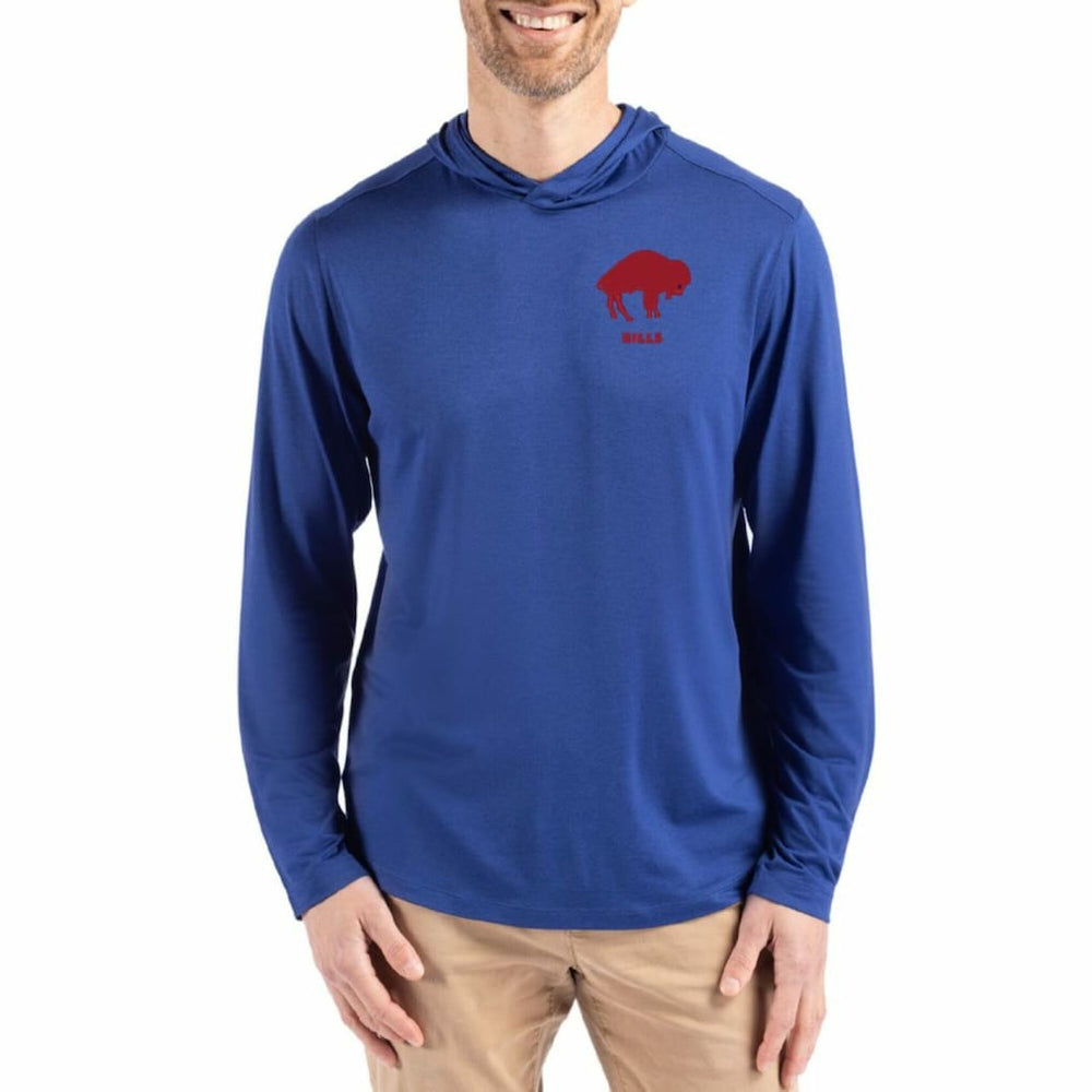 Buffalo Bills Cutter & Buck Coastline Epic Comfort Eco Recycled Long Sleeve Hoodie T-Shirt