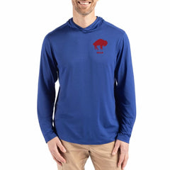 Buffalo Bills Cutter & Buck Coastline Epic Comfort Eco Recycled Long Sleeve Hoodie T-Shirt