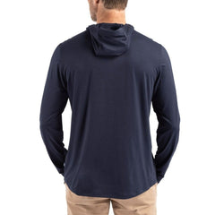 Chicago Bears Cutter & Buck Coastline Epic Comfort Eco Recycled Long Sleeve Hoodie T-Shirt